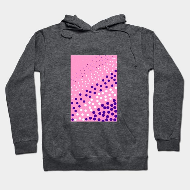 Cheerful Dots - Pink and Purple | Polka Dots Hoodie by Gizi Zuckermann Art